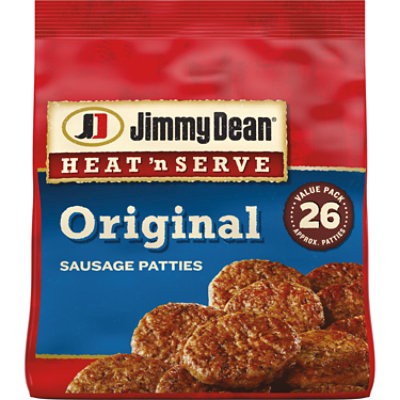 slide 1 of 1, Jimmy Dean Heat N Serve Sausage Patties Original 26 Count - 23.9 Oz, 23.9 oz