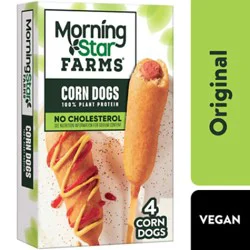 Morningstar Farms Plant Based Corn Dogs Original Vegan Meat - 4 - 10 Oz