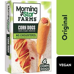 Morningstar Farms Plant Based Corn Dogs Original Vegan Meat - 4 - 10 Oz