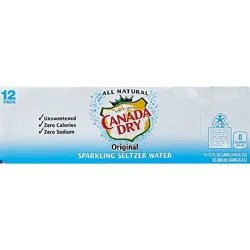 Canada Dry Original Sparkling Seltzer Water In Can - 12-12 Fl. Oz.