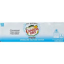 Canada Dry Original Sparkling Seltzer Water In Can - 12-12 Fl. Oz.