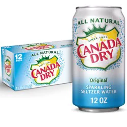 Canada Dry Original Sparkling Seltzer Water In Can - 12-12 Fl. Oz.