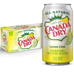 Canada Dry Lemon Lime Sparkling Seltzer Water Bottle - 12-12 Fl. Oz.