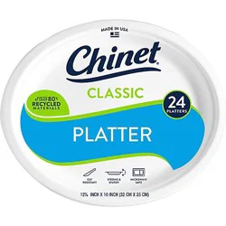 Chinet Platters Classic White - 24 Count