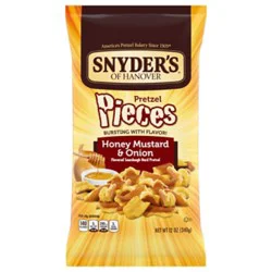 Snyders Of Hanover Pretzel Pieces Honey Mustard & Onion - 12 Oz