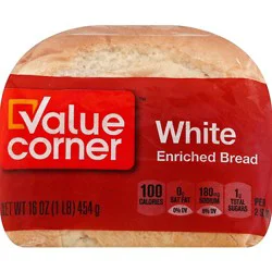 Value Corner Bread White - 16 Oz