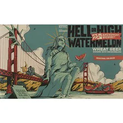 21st Amendment Brewery Beer Wheat Hell Or High Watermelon - 6-12 Fl. Oz.