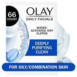 Olay Daily Facials Deeply Purifying Cleansing Cloths Fragrance Free - 66 Count
