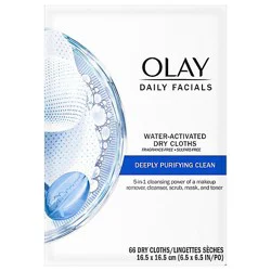 Olay Daily Facials Deeply Purifying Cleansing Cloths Fragrance Free - 66 Count