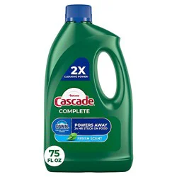 Cascade Complete Dishwasher Detergent Gel With Dawn Fresh Scent - 75 Oz