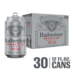 Budweiser Select 55 American Lager Beer In Cans - 30 - 12 Fl. Oz.