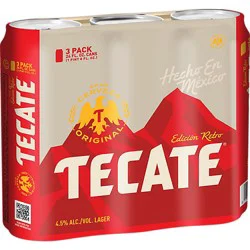 Tecate Original Mexican Lager Beer Cans - 3-24 Fl. Oz.
