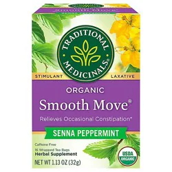 Traditional Medicinals Organic Smooth Move Peppermint Herbal Tea Bags - 16 Count