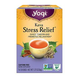 Yogi Herbal Supplement Tea Kava Stress Relief 16 Count - 1.27 Oz