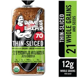 Daves Killer Bread 21 Whole Grains & Seeds Thin-Sliced Whole Grain Organic Bread - 20.5 Oz