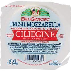Belgioioso Fresh Mozzarella Cheese Ciliegine Ball - 8 Oz
