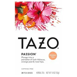 Tazo Tea Bags Herbal Tea Passion - 20 Count