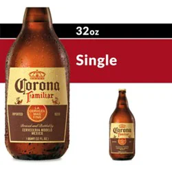 Corona Familiar Mexican Lager Beer Bottle 4.8% Abv - 32 Fl. Oz.