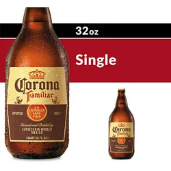 Corona Familiar Mexican Lager Beer Bottle 4.8% Abv - 32 Fl. Oz.