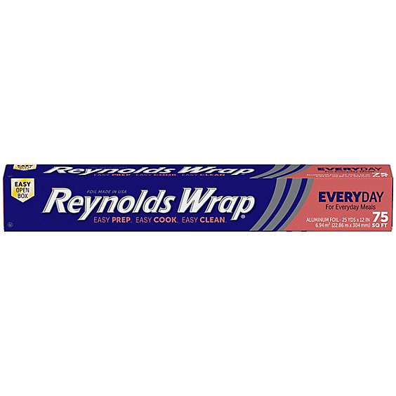 slide 1 of 8, Reynolds Wrap Aluminum Foil - 75 Sq. Ft., 75 sq ft