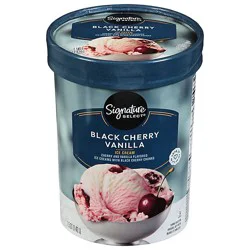 Signature Select Black Cherry Vanilla Ice Cream - 1.5 Quart
