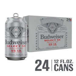 Budweiser Select 55 Light Beer 2.4% Abv In Cans - 24-12 Fl. Oz.
