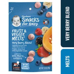 Gerber Fruit & Veggie Very Berry Blend Melts Baby Snack Bag - 1 Oz