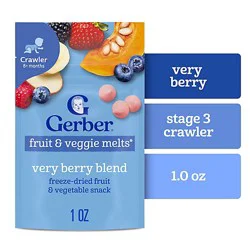 Gerber Fruit & Veggie Very Berry Blend Melts Baby Snack Bag - 1 Oz