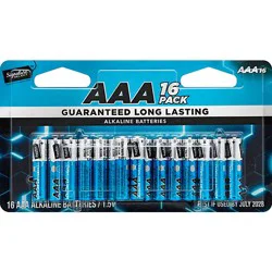 Signature Select Batteries Alkaline Aaa Guaranteed Long Lasting - 16 Count