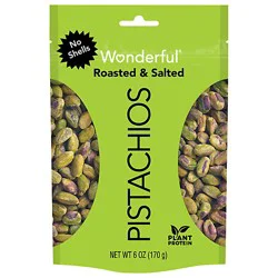 Wonderful Pistachios Roasted & Salted No Shells - 6 Oz