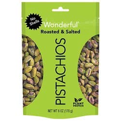 Wonderful Pistachios Roasted & Salted No Shells - 6 Oz