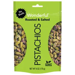 Wonderful Pistachios No Shells Roasted & Salted - 6 Oz