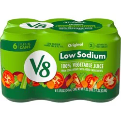 V8 Low Sodium Original 100% Vegetable Juice - 6-11.5 Fl. Oz.