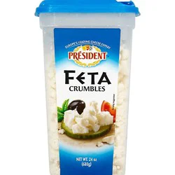 President Cheese Feta Crumbled Regular - 24 Oz
