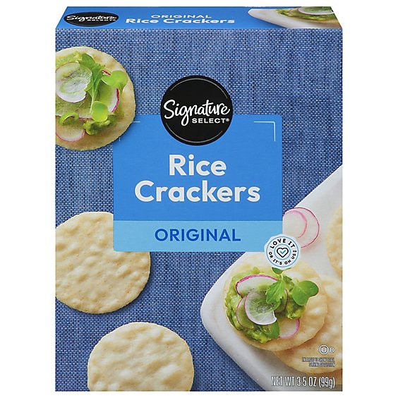slide 1 of 1, Signature Select Crackers Rice Original - 3.5 Oz, 3.5 oz