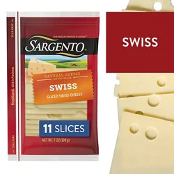 Sargento Sliced Swiss Natural Cheese 11 Count - 7 Oz