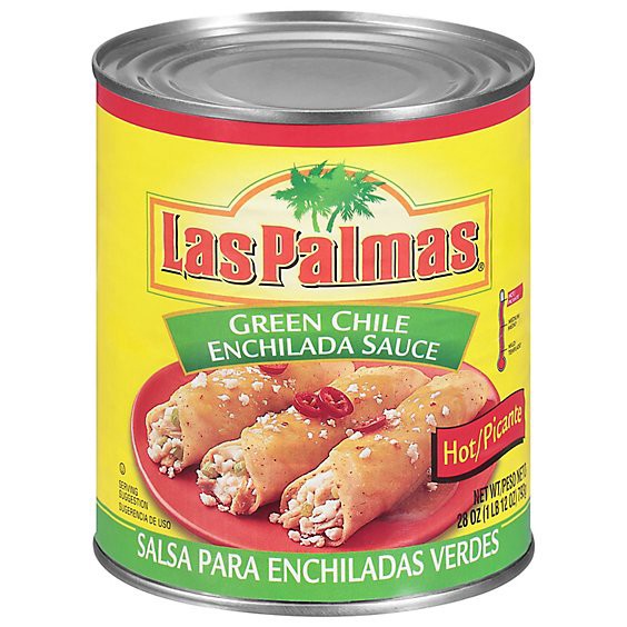slide 1 of 11, Las Palmas Sauce Enchilada Green Chile Picante Hot Can - 28 Oz, 28 oz