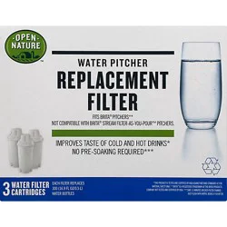 Open Nature Replacement Filter Water Pitcher - 3 Count