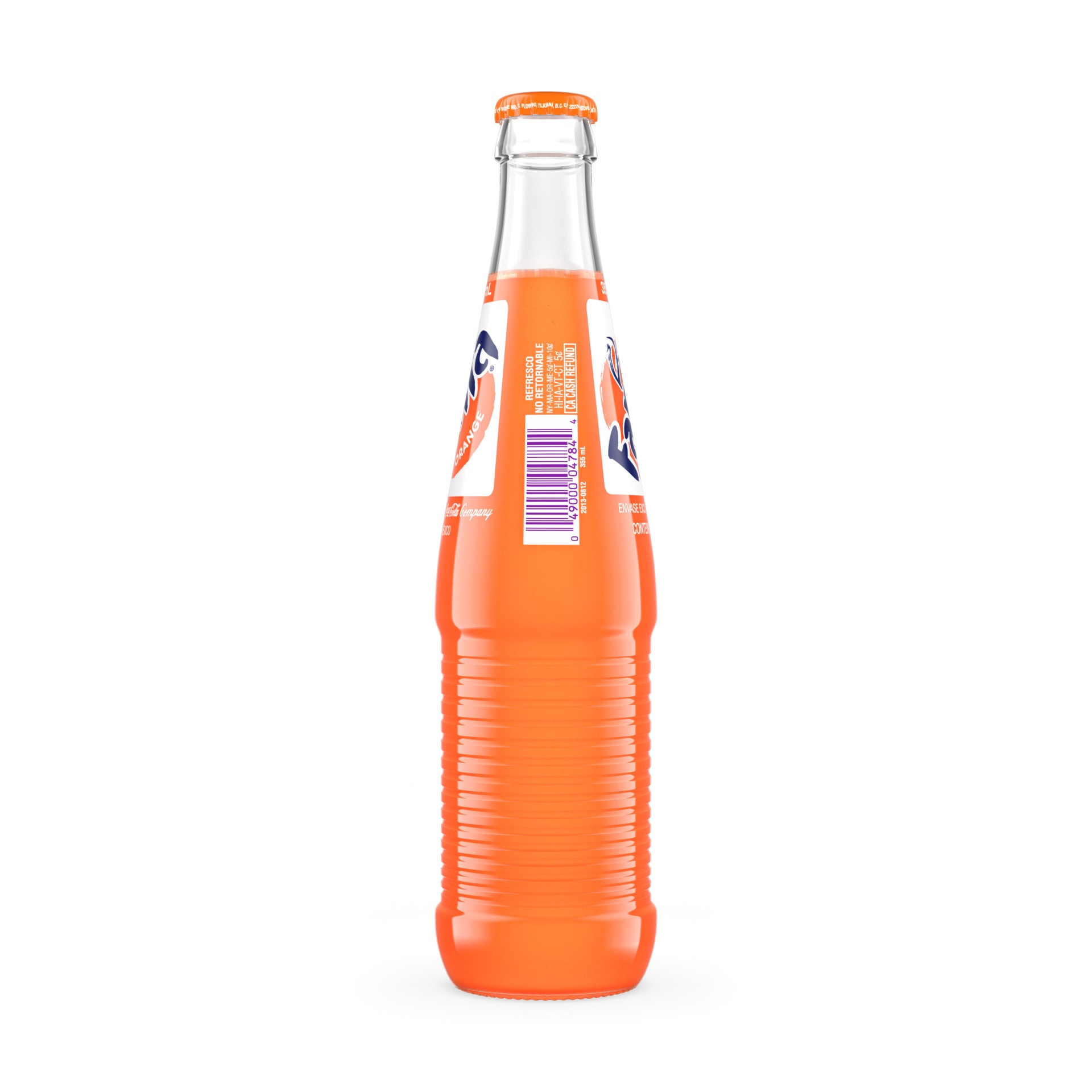 slide 4 of 4, Fanta Orange Mexico Glass Bottle, 355 mL, 11.8 fl oz