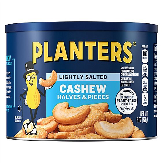 slide 1 of 11, Planters Cashews Halves & Pieces Lightly Salted - 8 Oz, 8 oz