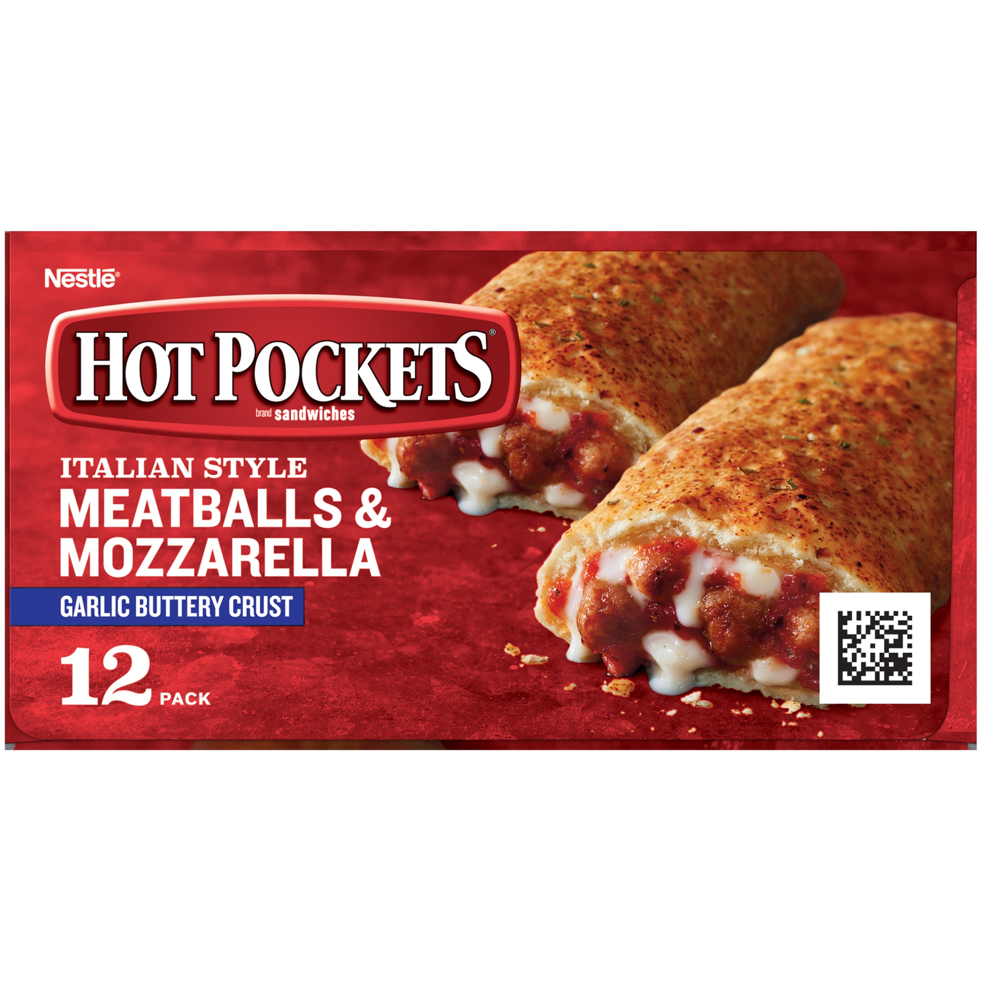 slide 6 of 8, Hot Pockets Meatballs and Mozzarella with Garlic Buttery Seasoned Crust Sandwiches Value Pack, 