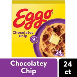 Eggo Frozen Waffles Chocolatey Chip Frozen Breakfast 24 Count - 29.6 Oz