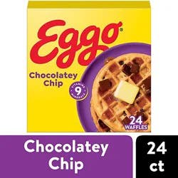 Eggo Frozen Waffles Chocolatey Chip Frozen Breakfast 24 Count - 29.6 Oz