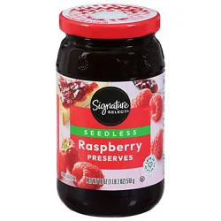 Signature Select Raspberry Seedless Preserves - 18 Oz