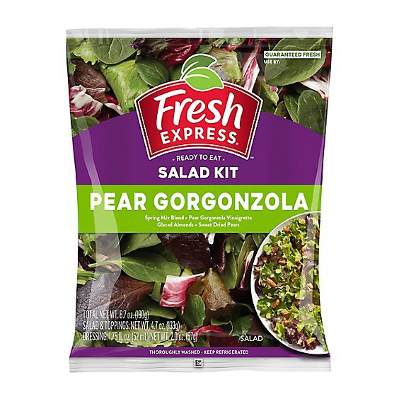 slide 1 of 12, Fresh Express Pear Gorgonzola Salad Kit Prepackaged - 6.4 Oz, 6.7 oz