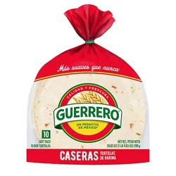 Guerrero Caseras Flour Tortillas Soft Taco Size - 10 Count
