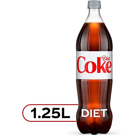 slide 1 of 3, Diet Coke Diet Soda Soft Drink Bottle - 1.25 Liters, 1.25 liter