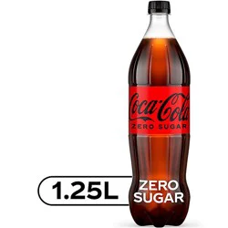Coca-Cola Zero Sugar Soda Bottle - 1.25 Liter