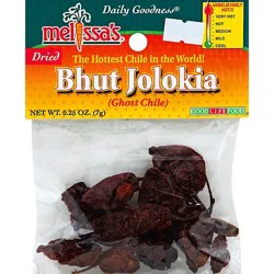 Peppers Dried Ghost Chiles Bhut Jolokia - .25 Oz