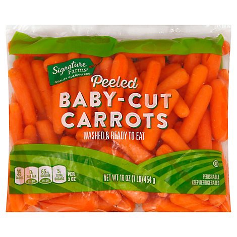 slide 1 of 1, Signature Farms Signature Select/Farms Baby-Cut Peeled Carrots - 16 Oz, 16 oz